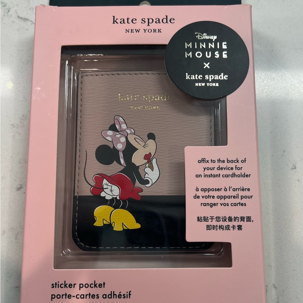 Kate Spade Minnie Mouse collection sticker card holder for phone.